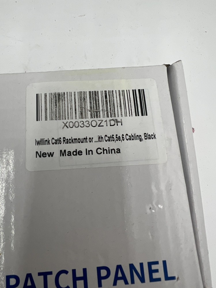 OEM Iwillink Cat6 RJ45 Rackmount Wall Mount Patch Panel Black