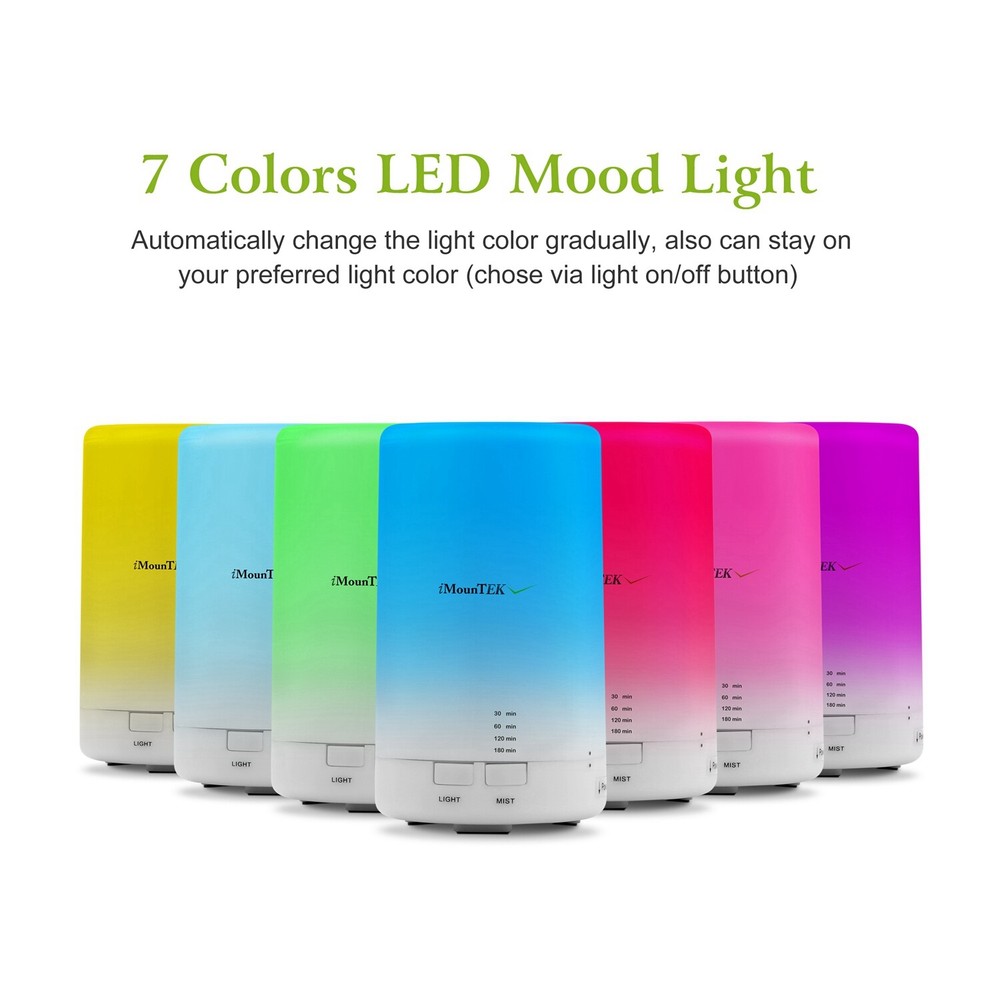 Mini Cool Mist Humidifier Ultrasonic Aroma Essential Oil Diffuser 7 colors Light