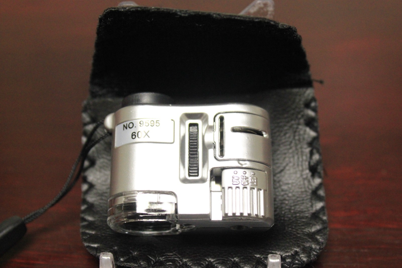 Mini Coin Inspection Microscope 60X Adjustable Focus Magnifier Mint Error B