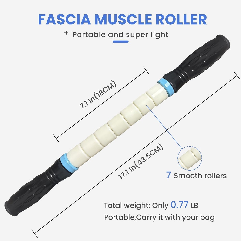 Muscle Roller Stick Ctwctr Massage Roller for Lymphatic Drainage, Cellulite M...