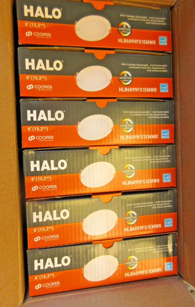 Halo HLB6099FS1EMWR Slim Canless Downlight HLB Selectable 6" Direct Ceiling