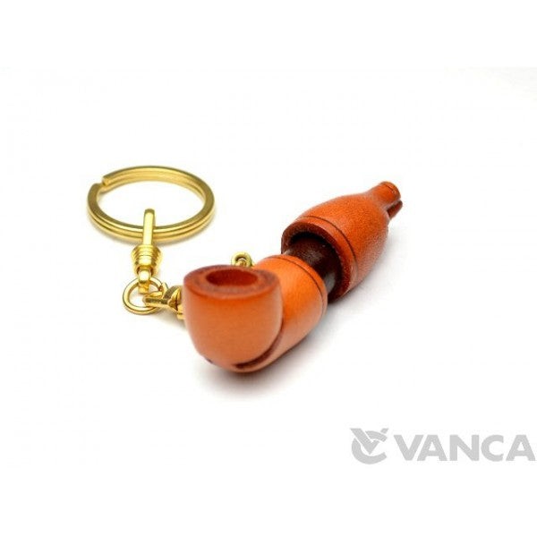 Oriental Pipe Leather Keychain(L)