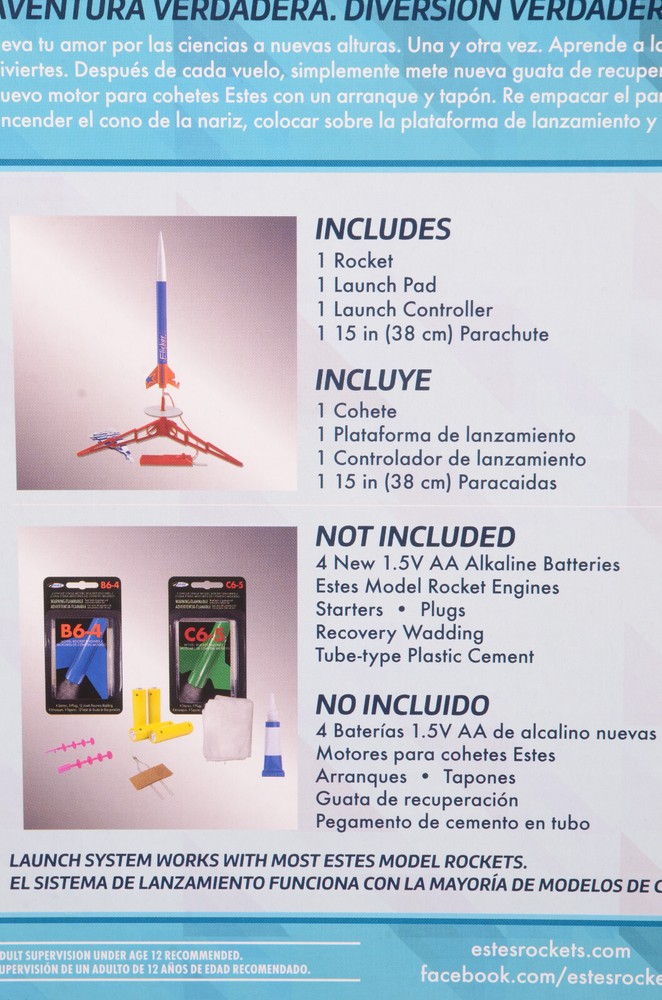 Estes 1437 Flicker 21" Flying Model Rocket Kit w/ Launch Set New Open Box