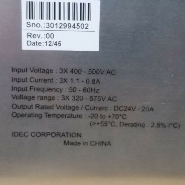 IDEC PS5R-TJ24 Power Supply