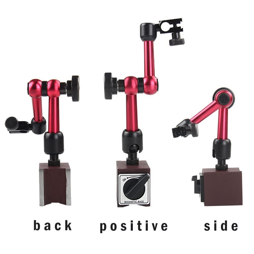 Red Adjustable Magnetic Base Holder for Digital Dial Indicator
