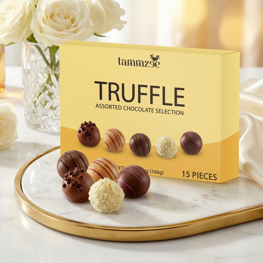 TRUFFLE ASSORTED CHOCOLATE SELECTION 15 Count. Ideal Assorted Chocolate Gift ...