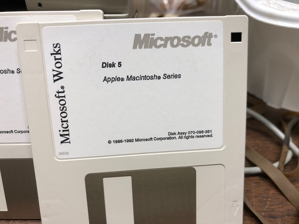 MicroSoft Works v3.0 Software 3-1/2" disks - vintage Mac software