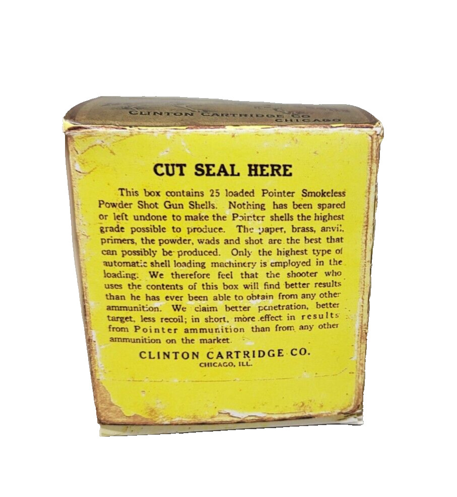 Vintage Pointer Smokeless Powder Loaded Shells Empty Box - REPRODUCTION