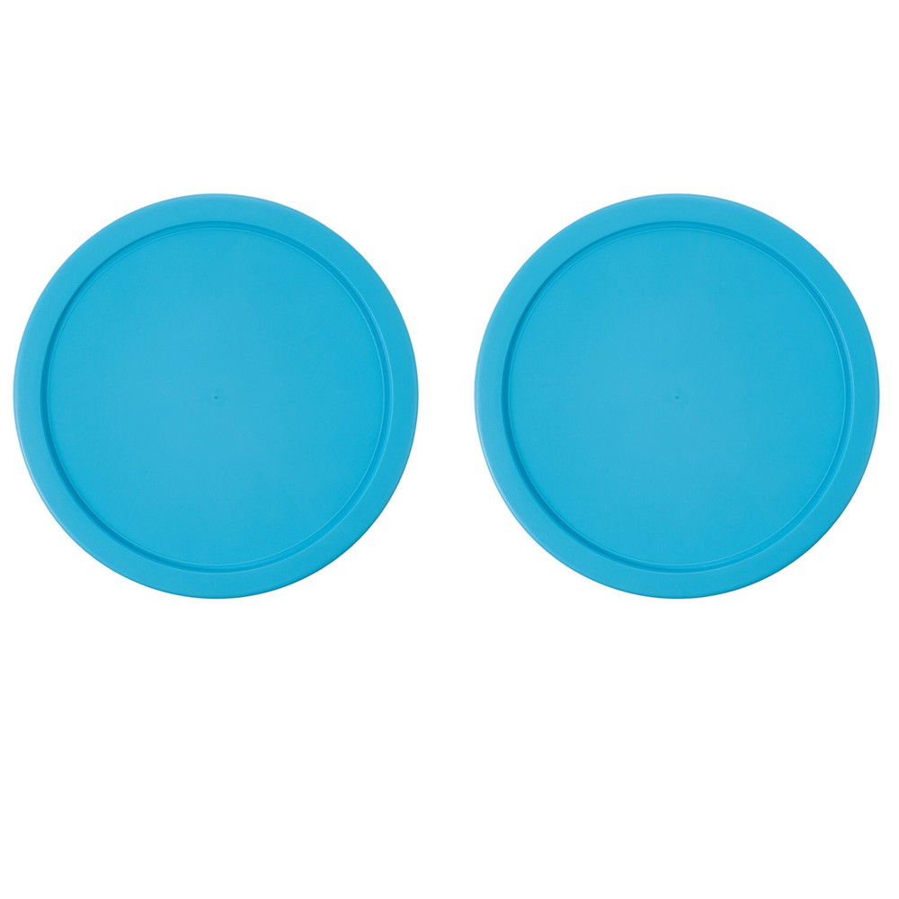 2 Replacement Lids for Pyrex 4-CUP Storage Cover 6" Container 7201-PC SKY BLUE