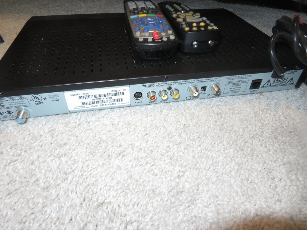 DISH Network 311 Satellite TV Receiver AND 2 Remotes