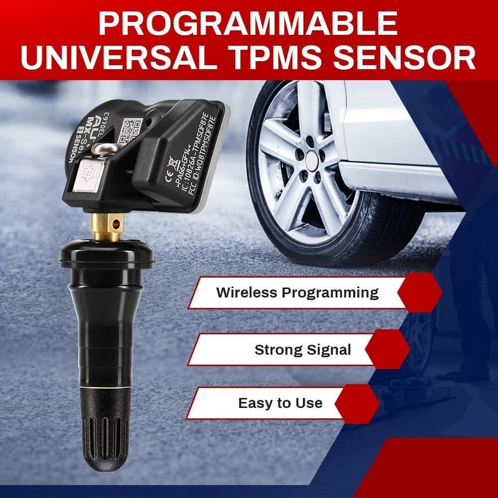 4* Autel TPMS MX-Sensor 2in1 315&433MHz Tire Pressure Sensor Programmable Rubber