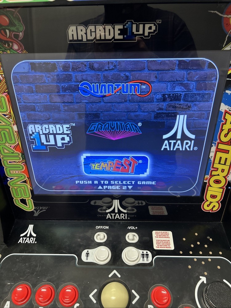 Arcade1Up Atari Deluxe 12-In-1 Arcade Machine w/ Riser Asteroids Centipede WORKS