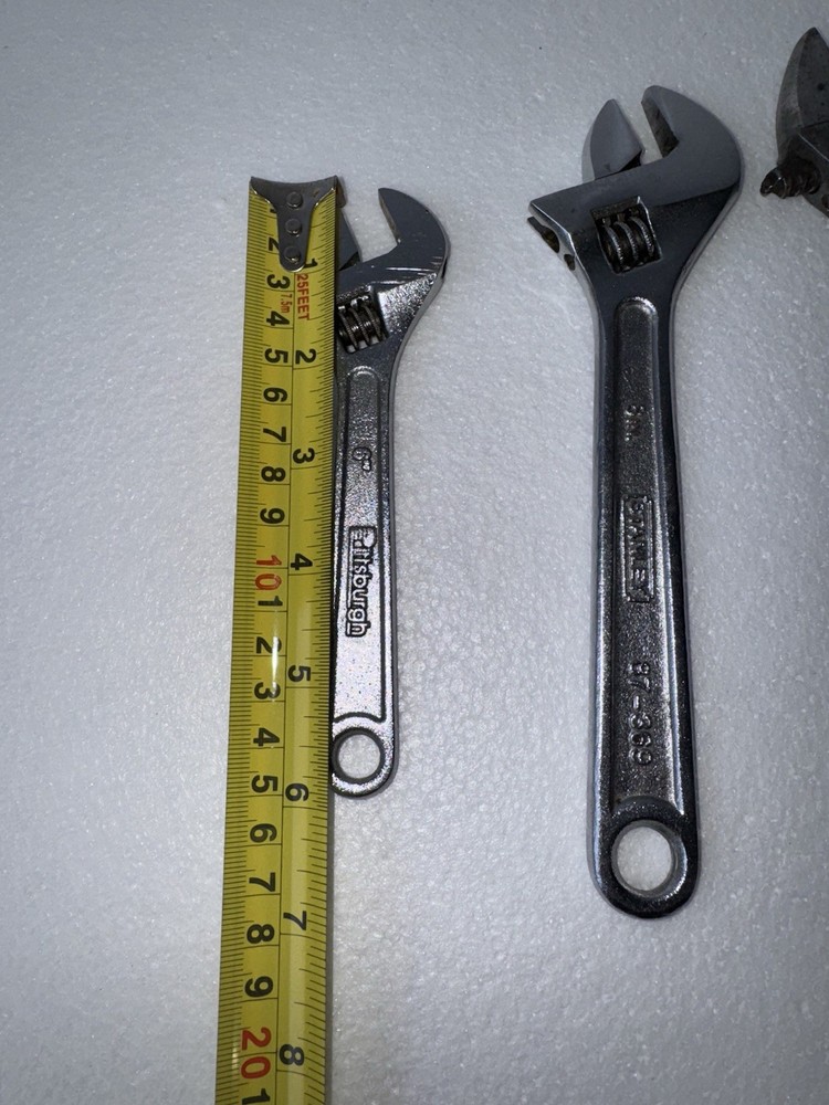 Adjustable Wrench Set 6” 8” 10” — Hand Tools Lot (3 pcs)