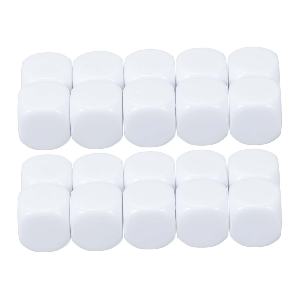 16 mm Dice Blank 100 Pcs Rounded Corner with Smoothed Surface White