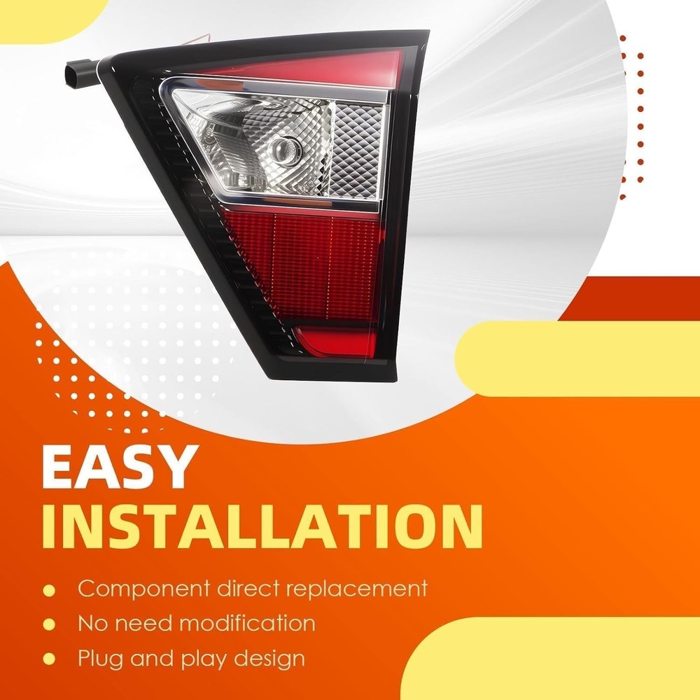 Right Inner Tail Light Assembly Compatible with 2017 2018 2019 Escape Passenger