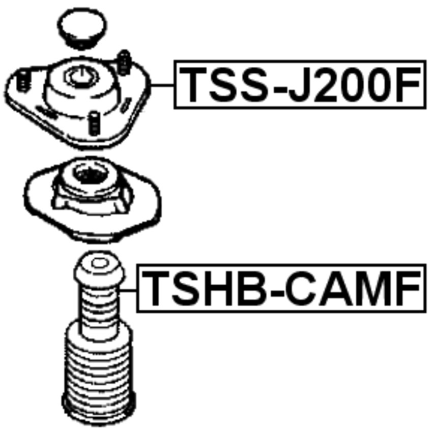 Febest TSS-J200F FRONT SHOCK ABSORBER SUPPORT 48609-87403
