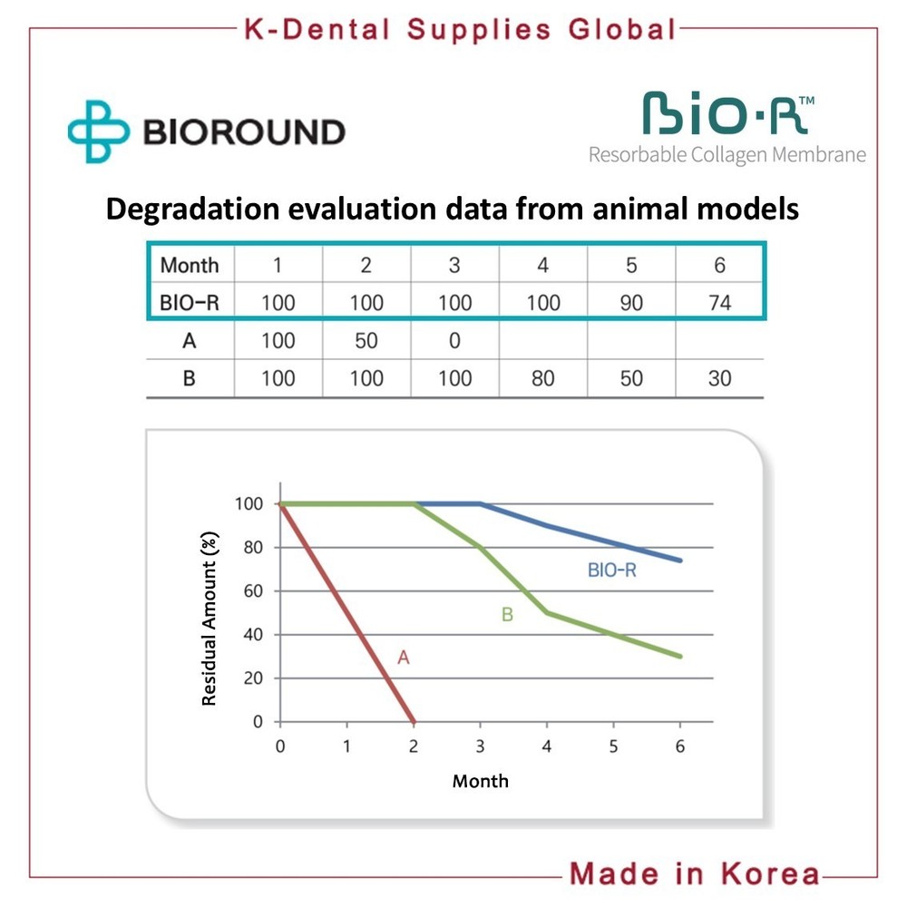 BIO-R Resorbable Collagen Membrane 4 Sizes