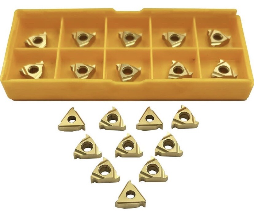 20PCS Lathe Threading Inserts Carbide Turning Inserts 11IR A60 CNC Blade