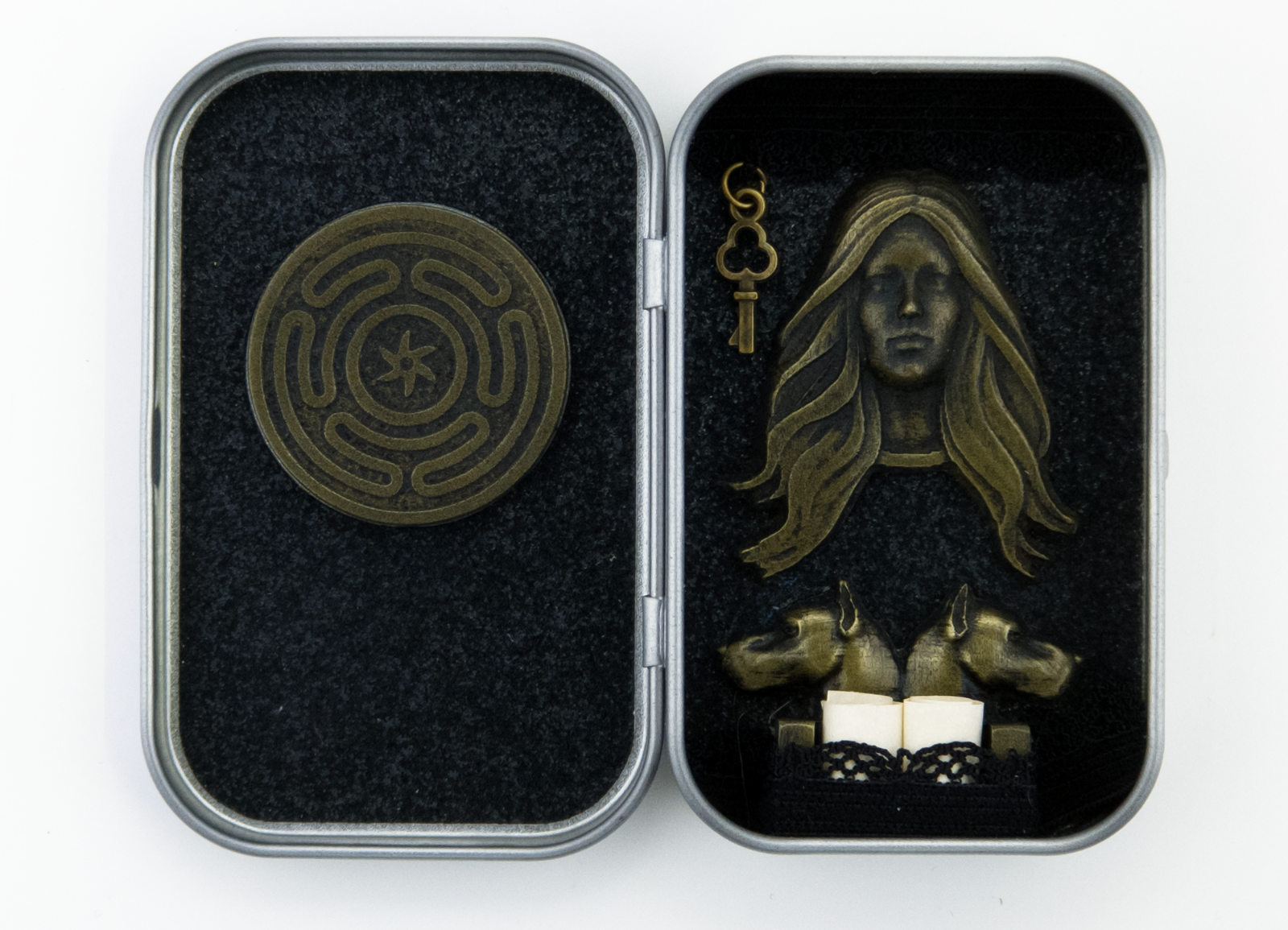 Pocket Shrine for the Goddess Hecate, Miniature Altar, Offering Box