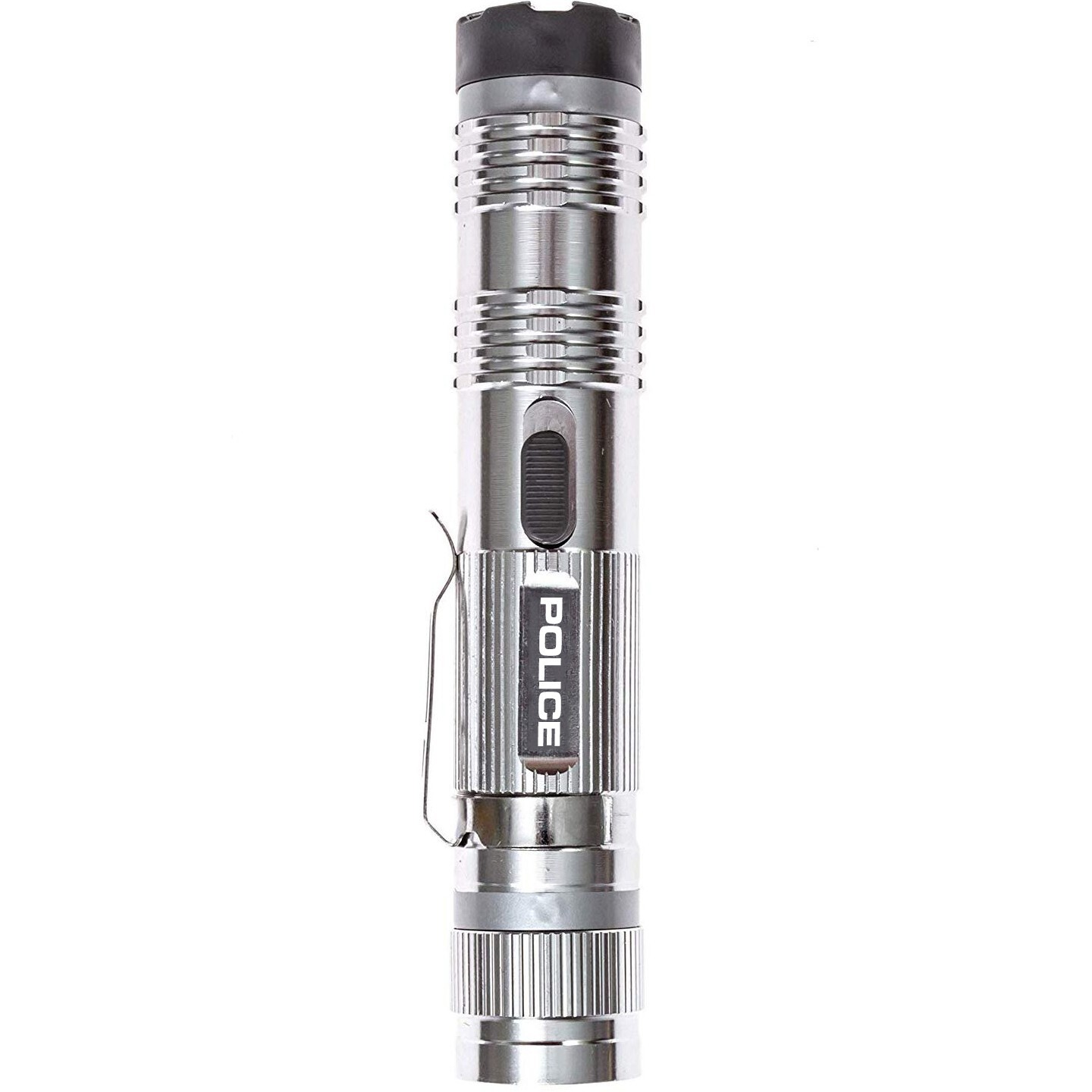 POLICE Stun Gun M12-700 BV Mini Metal Rechargeable LED Flashlight Grey