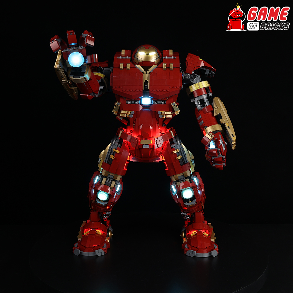 LED Light Kit for Hulkbuster - Compatible with LEGO® 76210 Set (Remote Version)