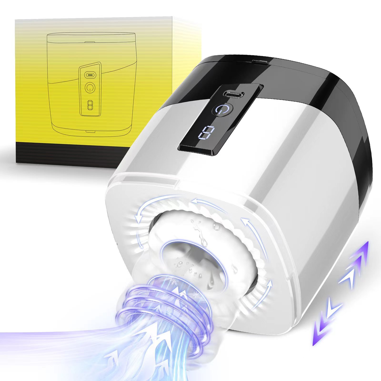 Male Masturbaters Automatic Handsfree Rotating Thrusting Cup Stroker Men Sex Toy