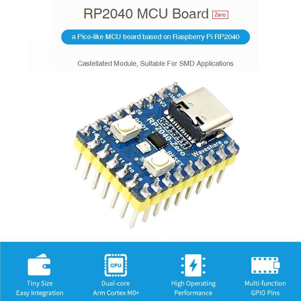2X RP2040-Zero Pico-Like MCU Board Based On Raspberry Pi Microcontroller RP2040