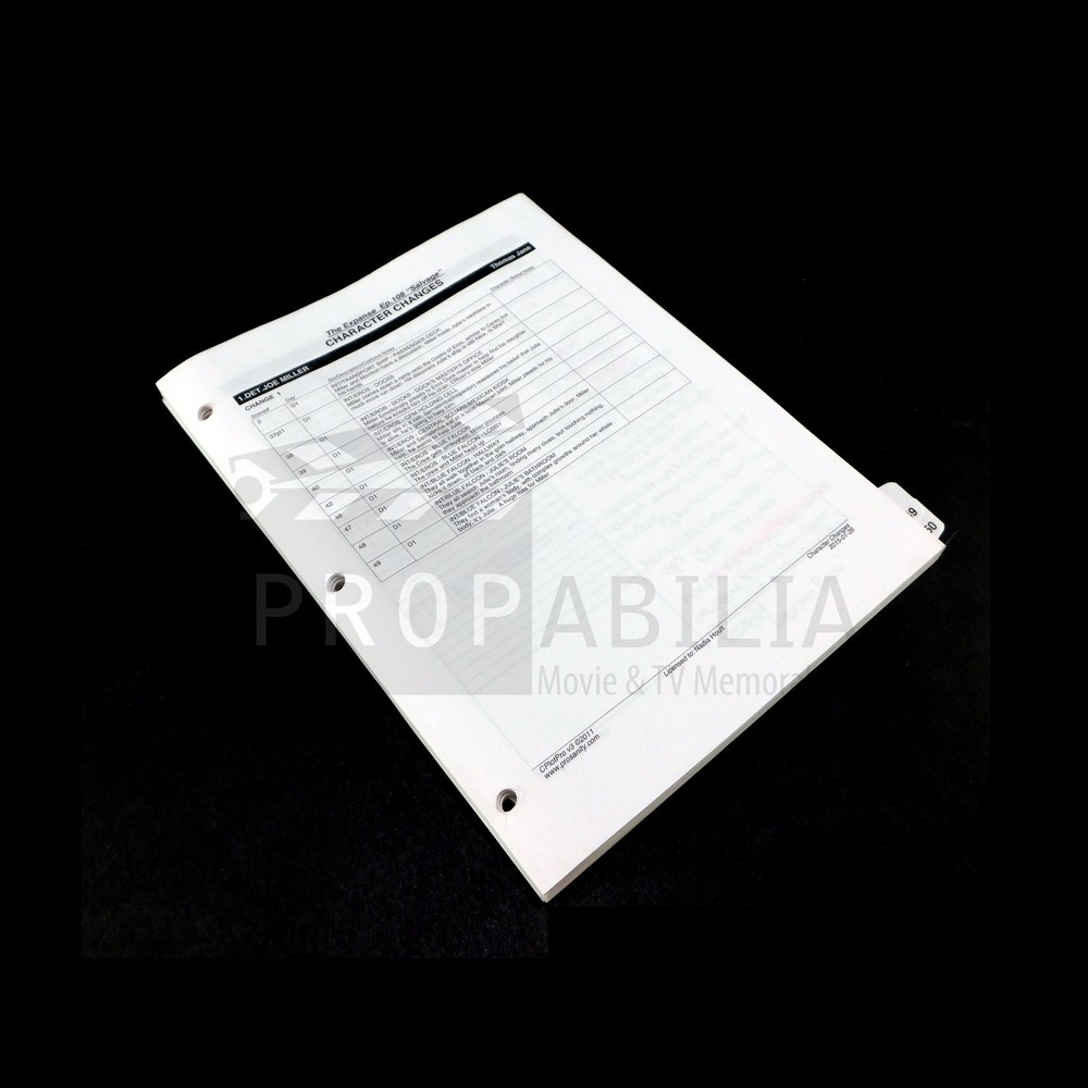 THE EXPANSE Costume Breakdown Script Original Series Prop (8901-4657)