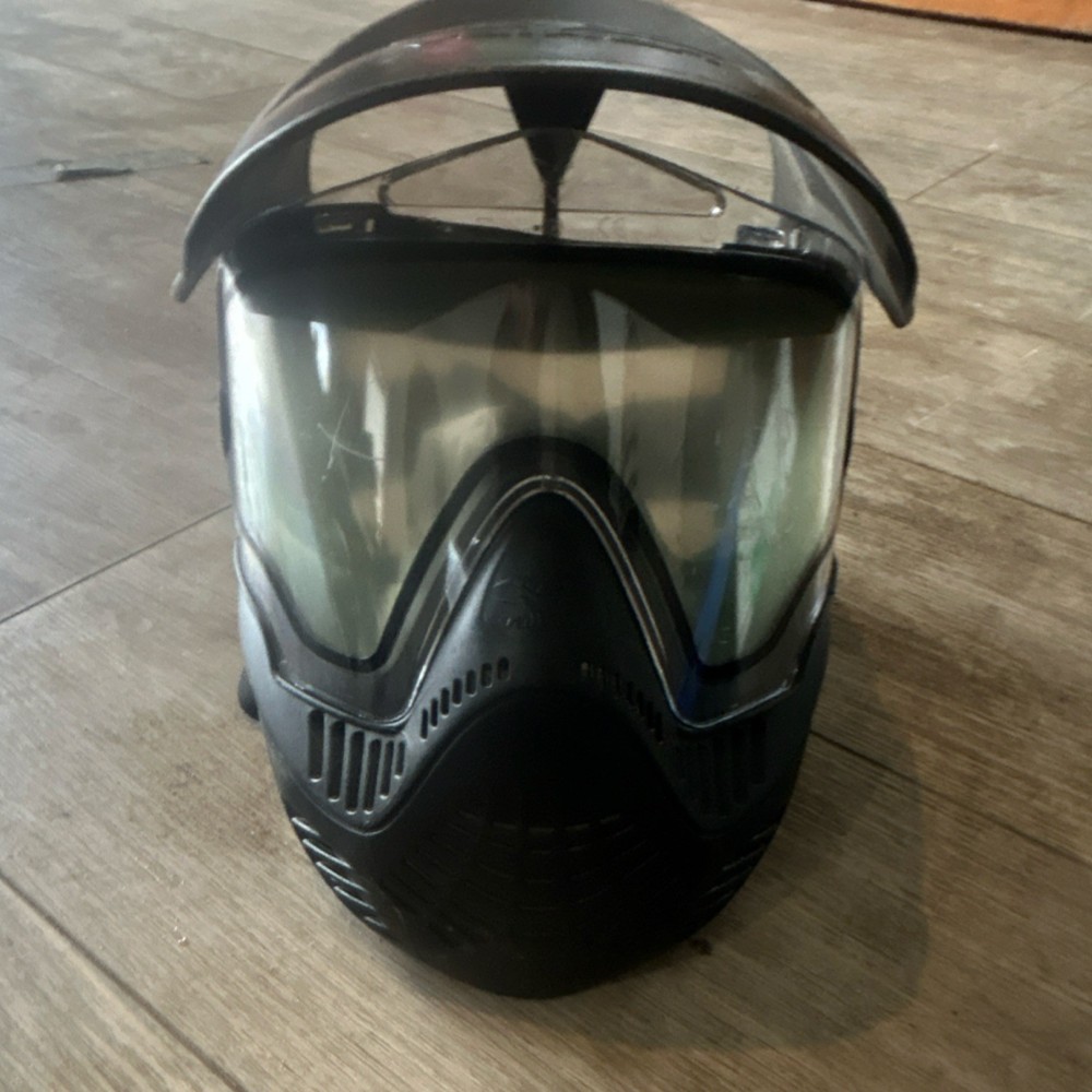 Valken Black Paintball Mask with Visor, Adjustable Strap, Protective Face Gear