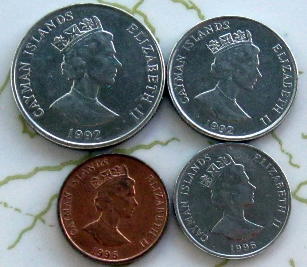 4 COINS CAYMAN ISL. UNC "4"
