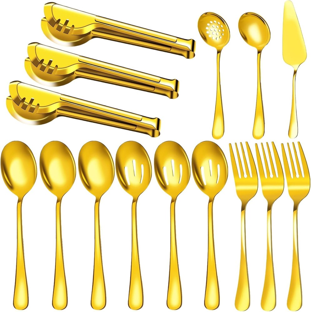 Serving Utensils, Stainl Steel Lar Flatware Serving Tools Kit,
