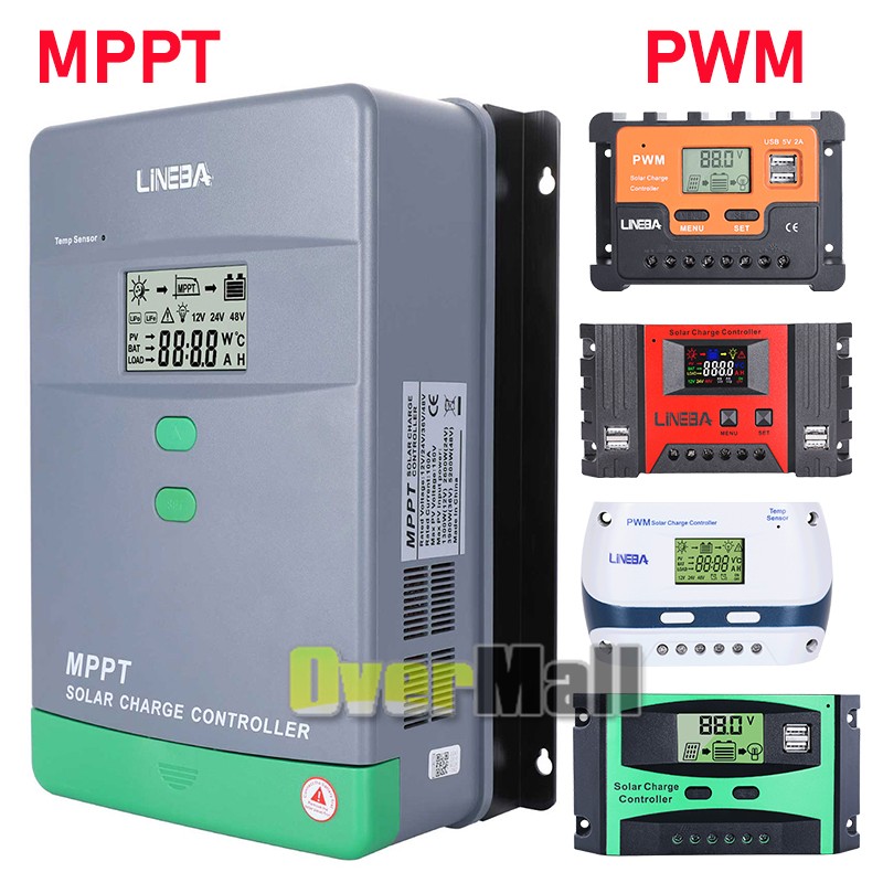 Solar Charge Controller MPPT 100A LCD Display 12V 24V Dual USB Solar Controller