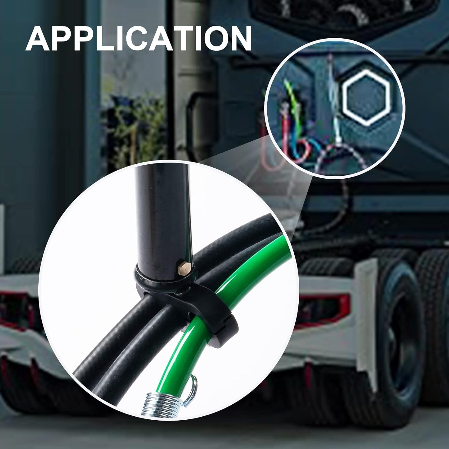 16" Single Tender Spring Kit Heavy Duty ABS Air Line Hose Tracker Tender Kit