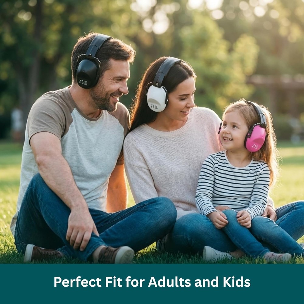 Adjustable 34 dB NRR Ear Muffs – Foldable Design for Maximum Hearing Protection
