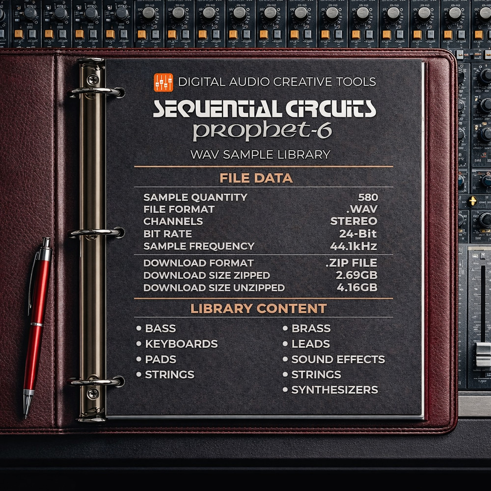 Sequential Circuits Prophet-6 Synthesizer Sample Library