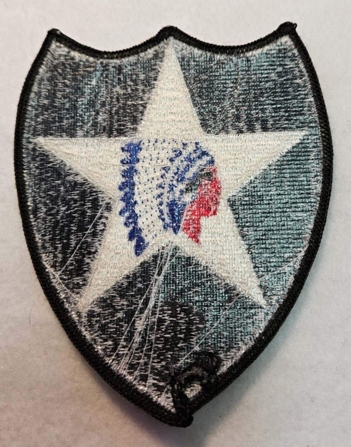 US Army 2nd Infantry Division Indian Head 4X3" Patch