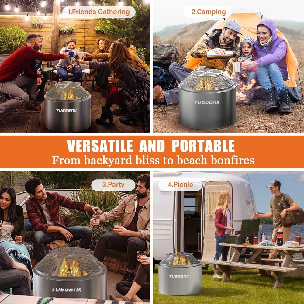 Fire Pit Spark Screen for Solo Stove Range Accessories, 15 Inch Range Shield ...