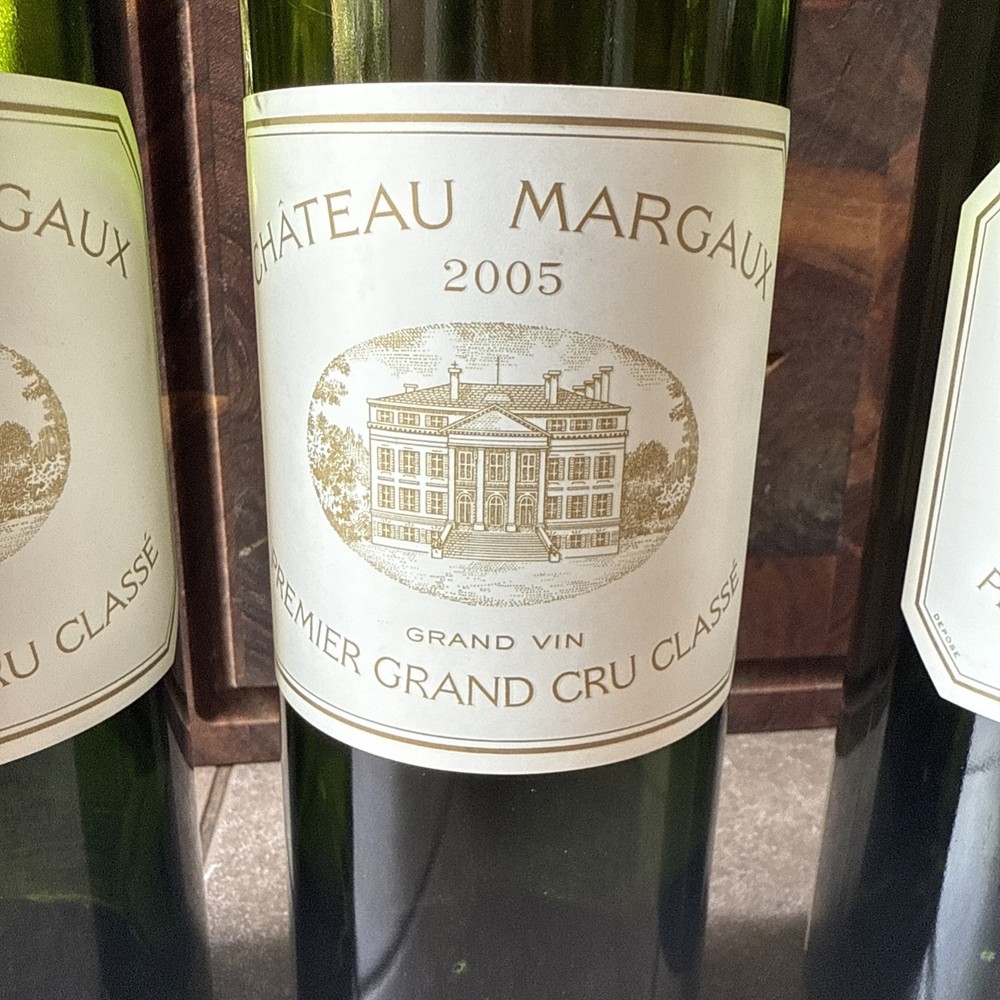 (4) 2005 Chateau Margaux Empty Bottles With Corks
