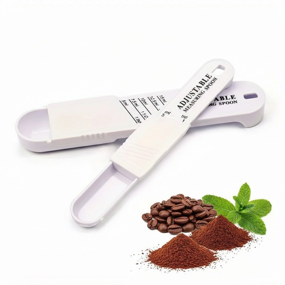 Adjustable Measuring Spoon Set 2PCS Kitchen Baking Teaspoon Tablespoon Tool