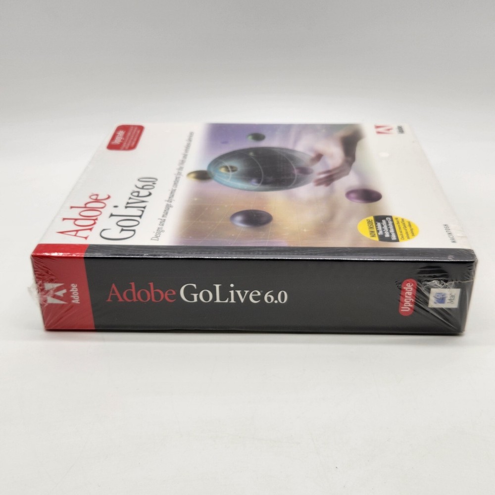 Adobe GoLive6.0 Upgrade Macintosh Mac Big Box Vintage Software Sealed