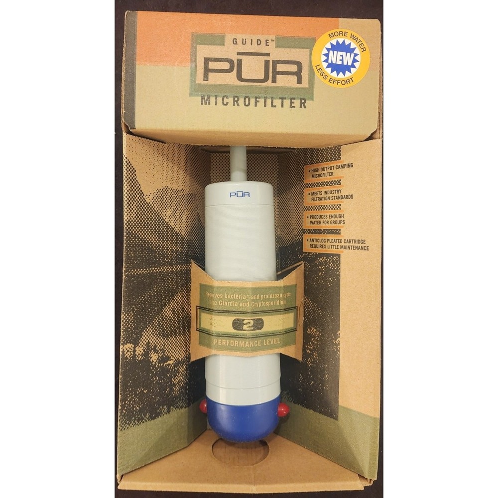 PUR Guide Microfilter Pump System –NEW in Box – High Output Camping Water Filter