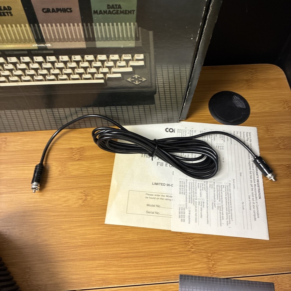Commodore Plus/4 Vintage Home Computer with Box, Accessories, Manuals Untested