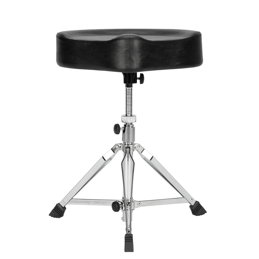 Adjustable Drum Throne Padded Stool Motorcycle Style Drum Chair Black