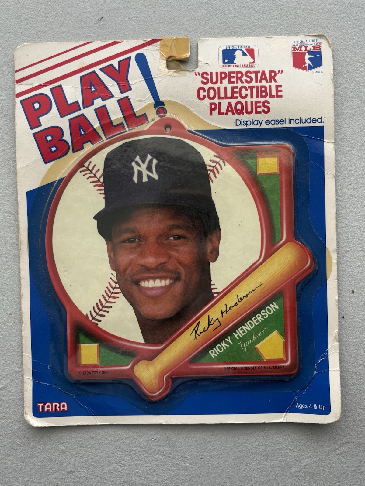 1989 Play Ball | Rickey Henderson Superstar Collectible Plaque | NY Yankees