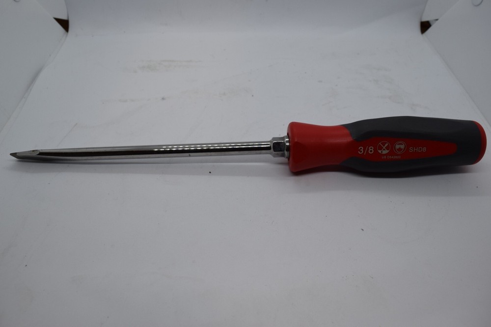 Snap-On SHD8 Flat Tip Instinct® Hard Grip Standard Screwdriver (Red)