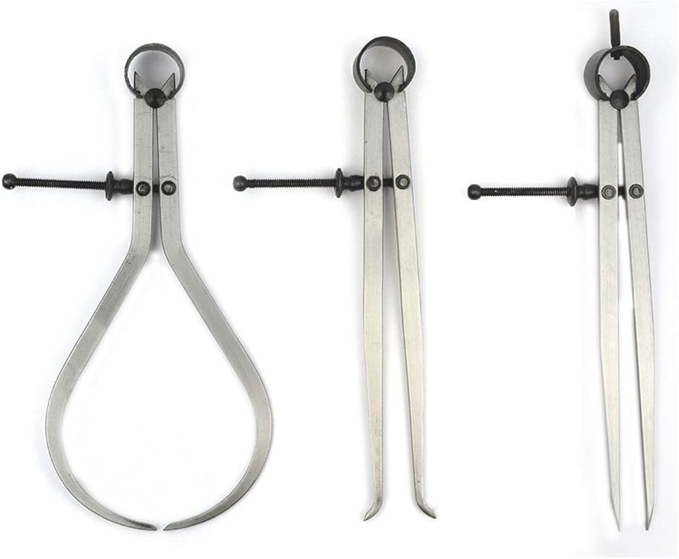 8-Inch Spring Caliper Set - Durable Precision Measuring Tools in Stainless Steel
