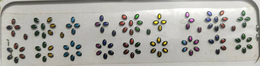 India Traditional Small Multicolour Dot Bindi Sticker Forehead Tattoo