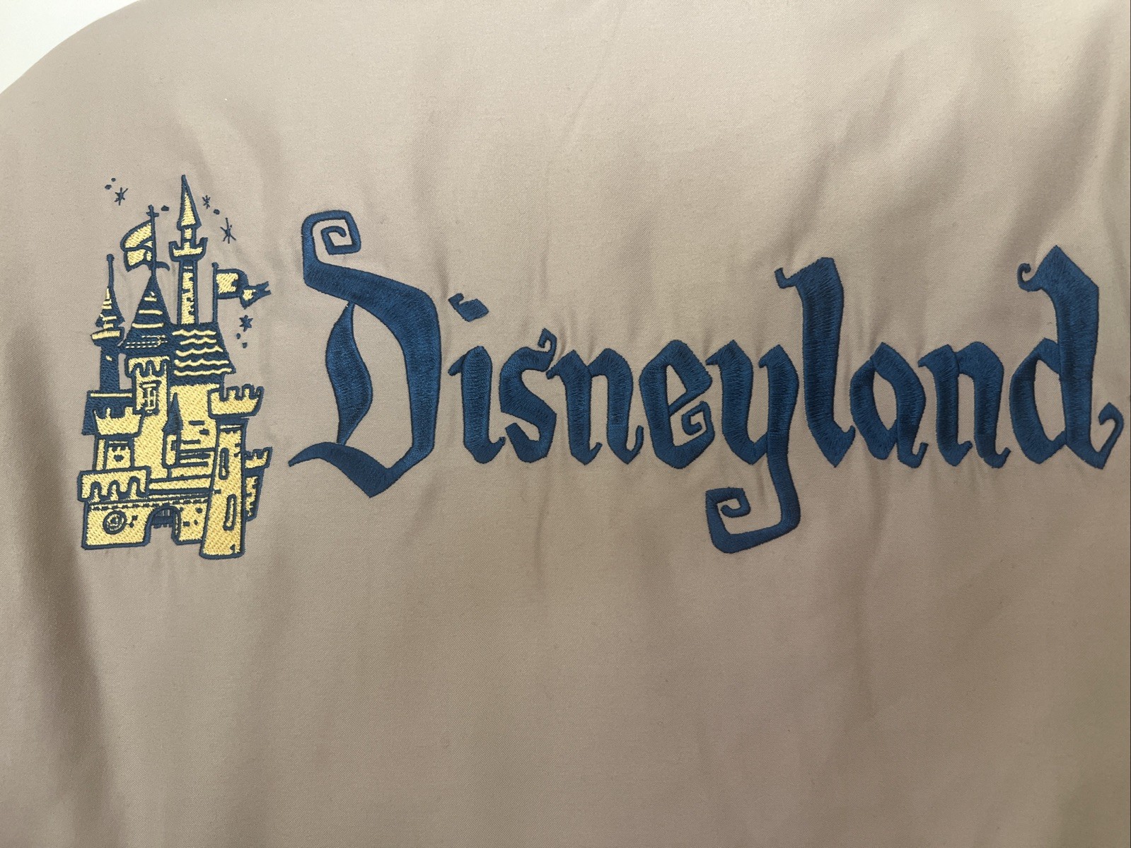 Disneyland Disney Parks Vault Collection 70 Letterman Style Jacket Tan Unisex XS
