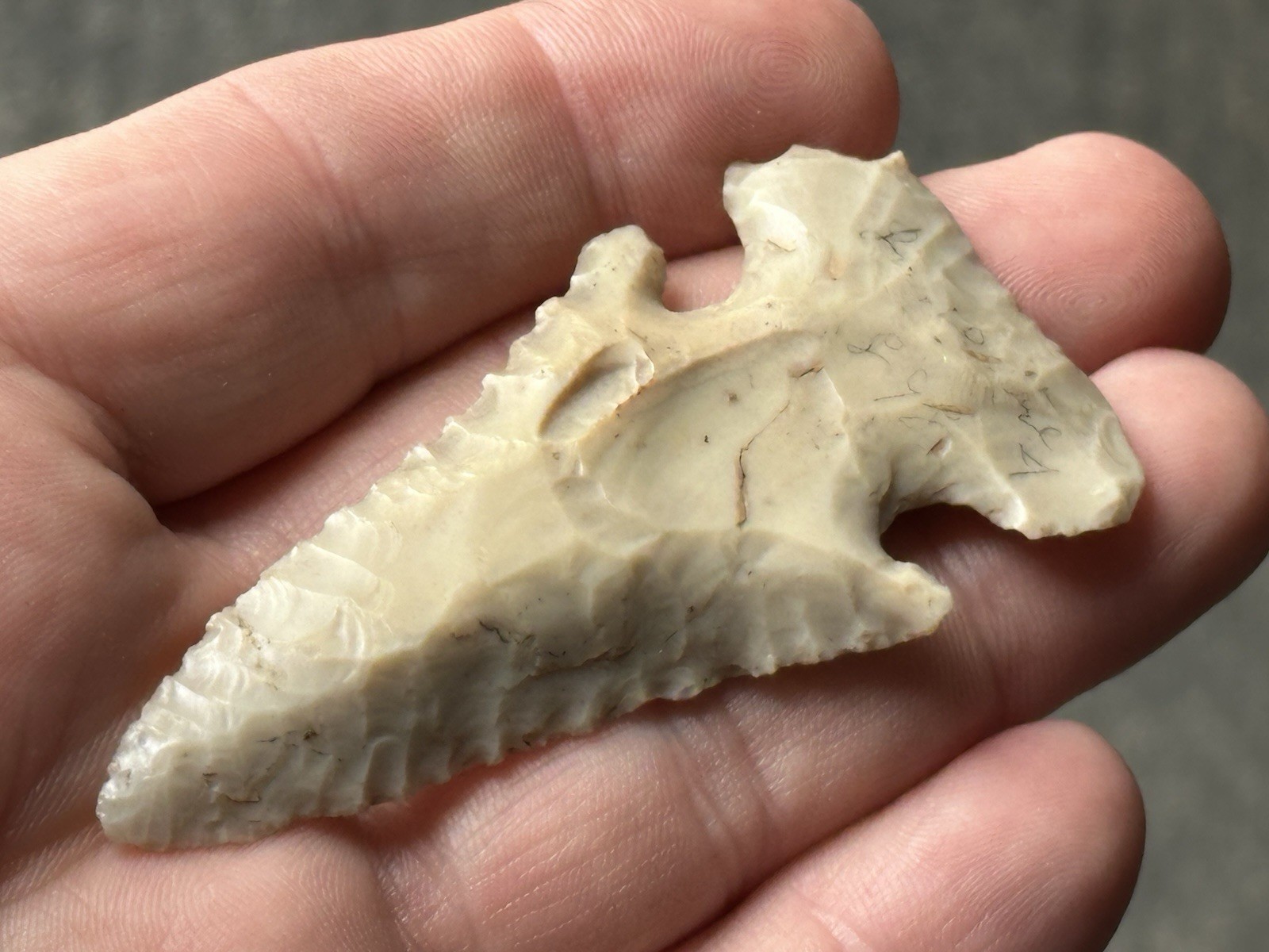 INCREDIBLE ARCHAIC FLINT RIDGE THEBES FOUND IN ILLINOIS IN 1898 ARROWHEAD