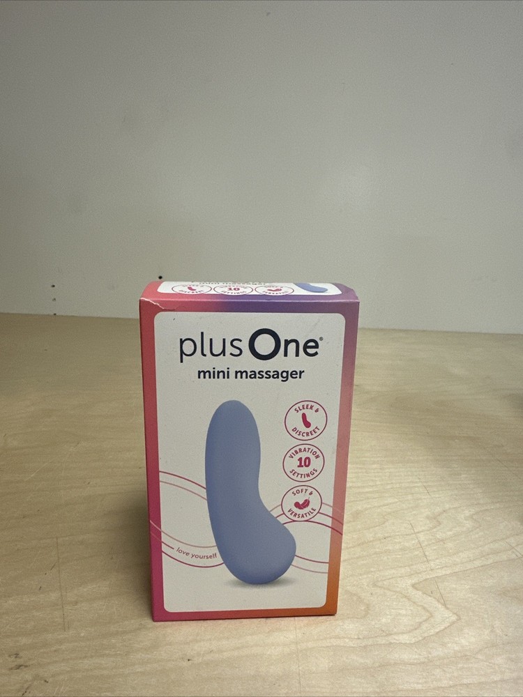 plusOne Vibrating Mini Soft Touch Massager, 10 Vibration Settings, Waterproof